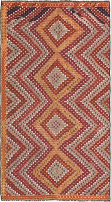 Vintage Kilim Rug 5'11'' x 10'10'' Traditional Wool Hand Woven Flat Weave Carpet