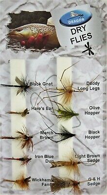 Dragon Fly Selection, Dry, Still Water, River, Floating, Trout Fishing Flies