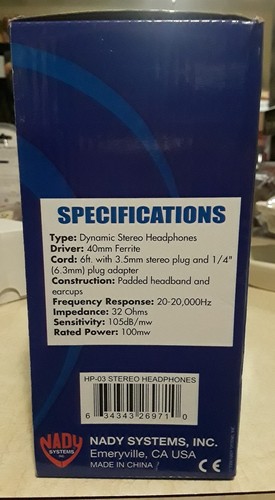 Naby Audio Stereo Headphones Hp-03