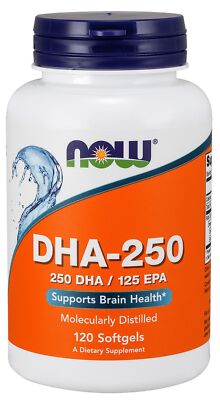 Now Foods DHA-250 500 мг 120 мягких таблеток