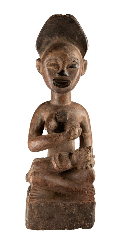 Statue MaternitÃ© Pfemba Kongo Africaine  34 Cm   - # 463