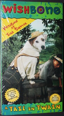 WISHBONE: A TAIL IN TWAIN (vhs) Wishbone as Tom Sawyer. NEW. Rare. PBS. Kids. NR