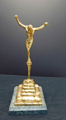 Salvador Dali Gold Plated bronze sculpture Christ Of Saint John Cross