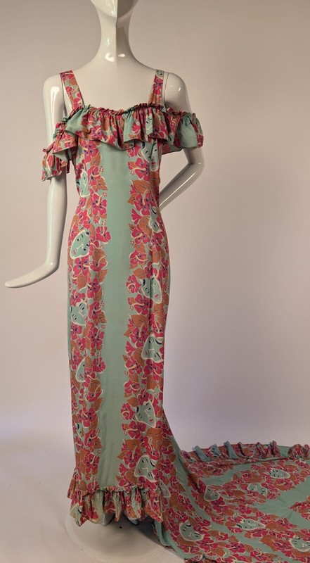 hawaii evening dresses Hawaii Hangover Women's Hawaiian Butterfly Luau Dress in Sunset Blue XS