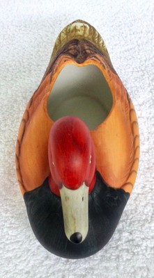 Hand Painted Decorative Ceramic Duck Planter - 9