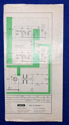Original UHER Foldout Schematic / 724 Stereo
