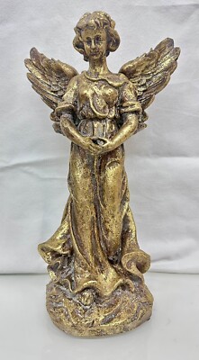 70$ Value   1 Vintage Gold Winged Angel with Wings 19'' Tall