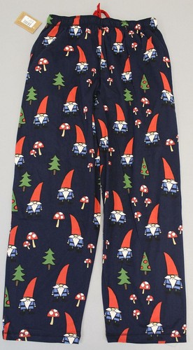 Lazy One Unisex Printed Drawstring Gnome PJ Pants KB8 Navy Large NWT
