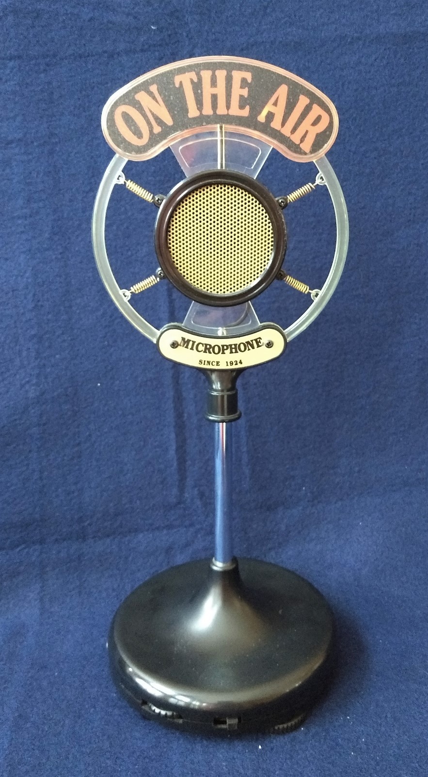 Vintage Spring Microphone Radio ART DECO On the Air NoveltyTransistor WORKS AMFM