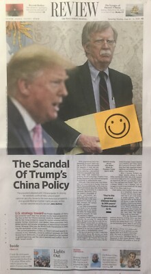 JOHN BOLTON S BOOK THE WALL STREET JOURNAL ARTICLE WSJ JUNE 20 21 2020 2 PAGES