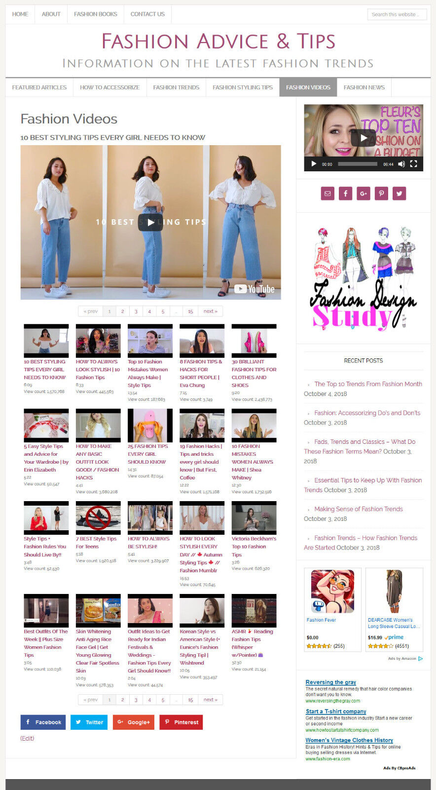 * FASHION TIPS * blog niche website business for sale w/ AUTO UPDATING CONTENT! 2