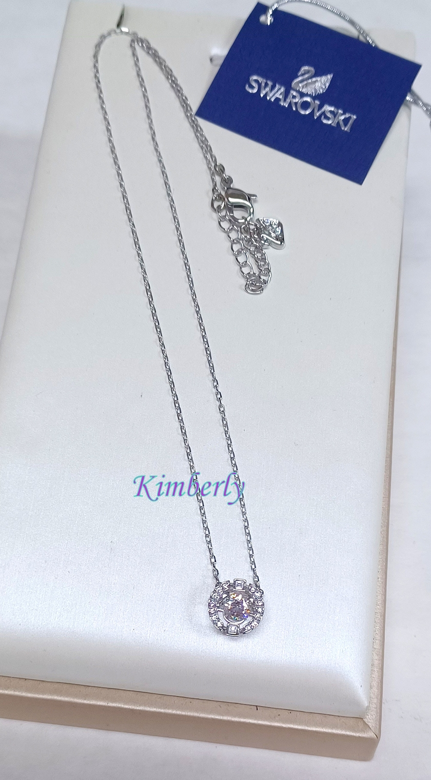 Swarovski Sparkling Dancing Crystal Necklace Round Authentic