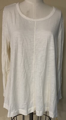 Style&co Petite PL Warm Ivory Autumn Affair L/S Scoop-neck Top