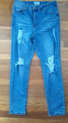 NEW GOGO JEANS USA W 28 L 25 R 10 LIGHT WASH SIZE 9 JUNIORS WOMENS