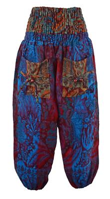 New Acrylic Fleece Floral Harem Trousers 12 14 16 18 20 22 24 26 28