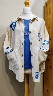 Me369 Simon Printed Stickers Cropped Jacket M/L 14/16