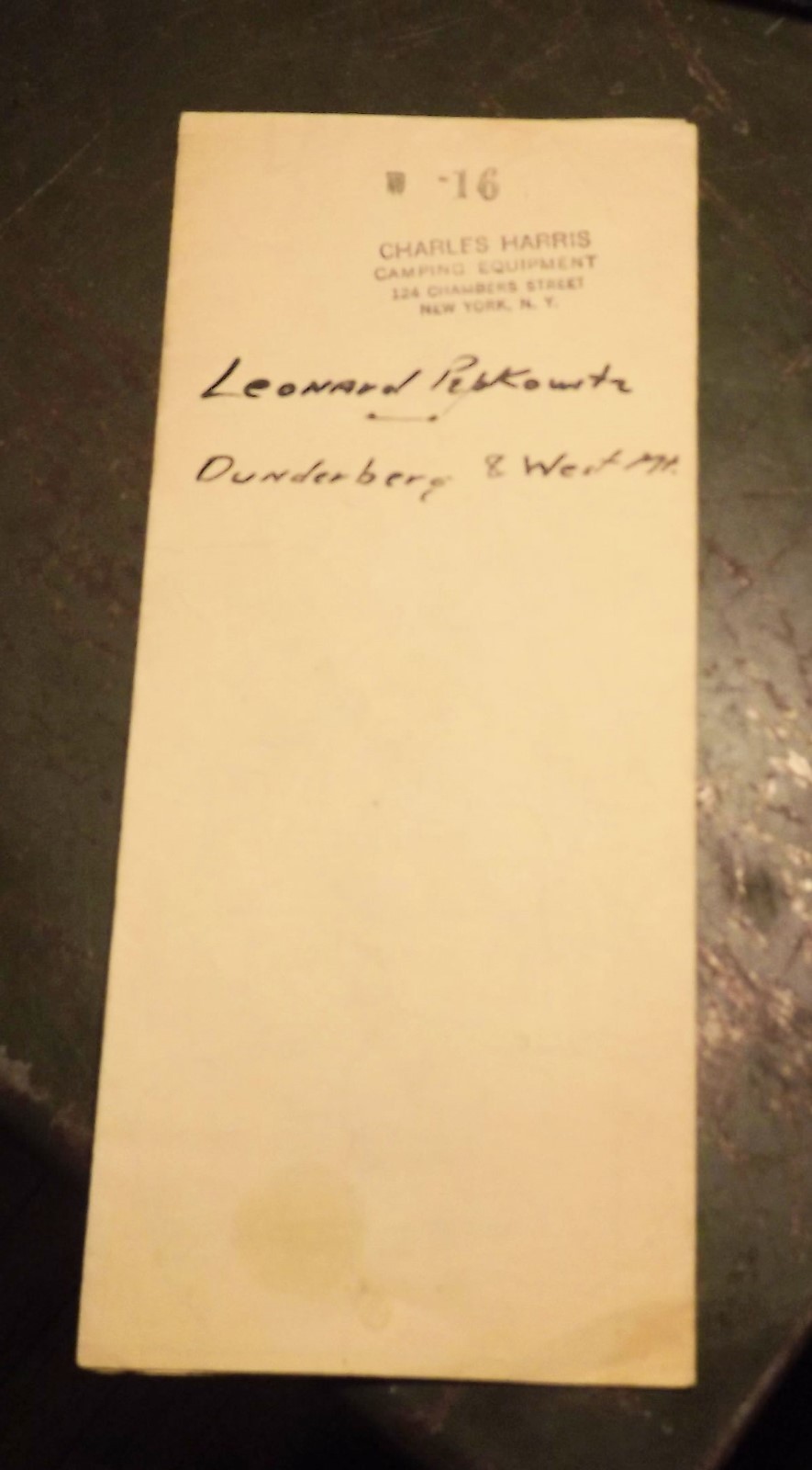 Original 1935 Hikers regional Map N0. 16 Dunderberg & West Mountain