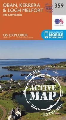 Oban, Kerrera and Loch Melfort by Ordnance Survey Folded Book