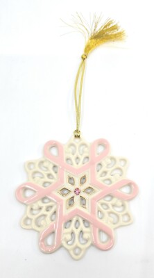 Brand New Lenox 'Gift of Knowledge' Snowflake Ornament with Gift Box 3.88 Inches