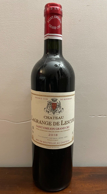 1 Bouteille De Lagrange De Lescure 2018 Bordeaux Saint-ÃMilion Grand Cru France
