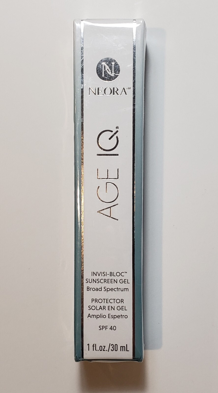 NEORA AGE IQ INVISI-BLOC Sunscreen Gel SPF 40 / 1 fl.oz NEW Sealed Free Shipping