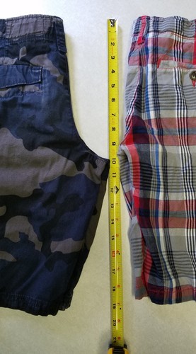 lot boys 12 husky regular pants shorts wrangler arizona camouflage plaid khaki