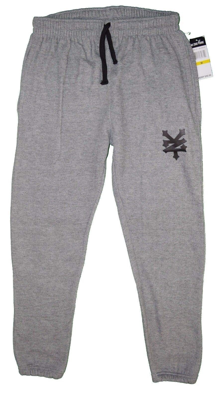 Zoo York Boys Fleece Sweat Joggers with Drawstring (Heather Grey