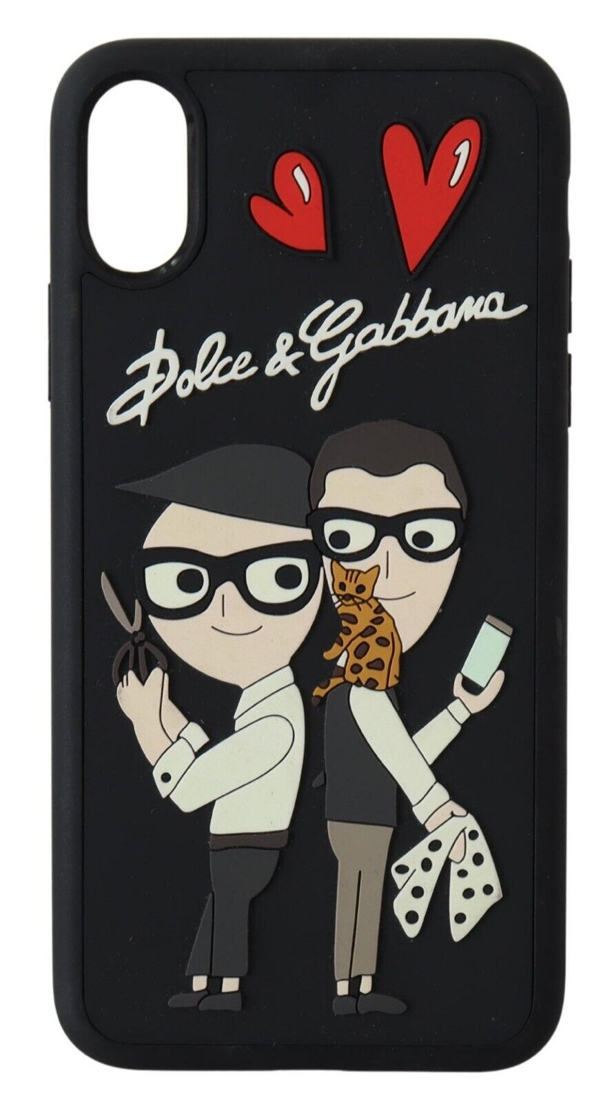 Чехол для телефона DOLCE & GABBANA, черный чехол с логотипом #DGFamily для iPhone X-XS. Рекомендуемая розничная цена — 300 долларов США.