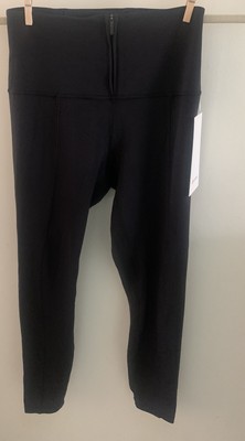 Lululemon Align High Rise Zip Front Pant 25'' Black Length Size 6 NWT SOLD OUT