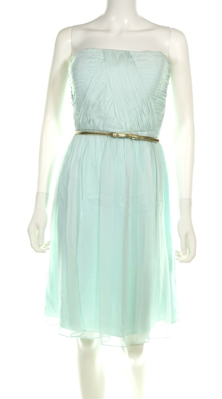Donna Morgan 134114 Womens Solid Light Green Strapless Chiffon Dress Size 10