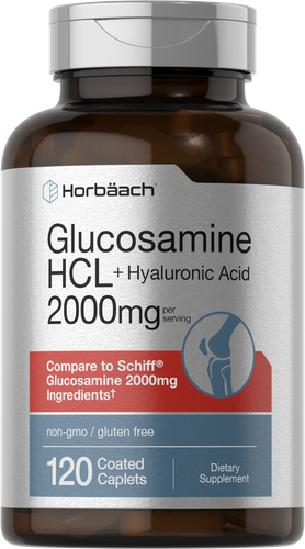 Глюкозамин гидрохлорид 2000 мг | 120 капсул | с гиалуроновой кислотой | от Horbaach