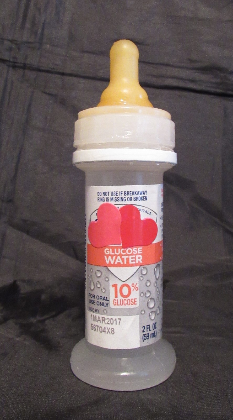 Reborn baby doll bottle 2 ounce fake hospital glucose or sterilized water bottle