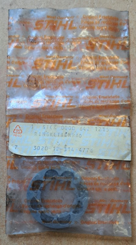 Original Stihl 056 Ringkettenrad Rkr 3/8 8z 0000 642 1215 / 0000-642-1215 Neu