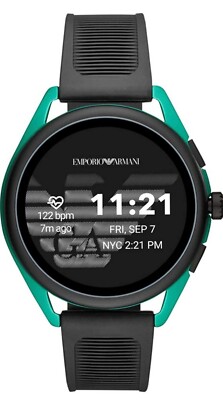 Emporio Armani Smartwatch 3 Black & Teal Green EPDM Rubber ART5023 