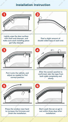 For 2013-2018 Toyota RAV4 Mugen Style Window Visors Rain Sun Deflectors Guards
