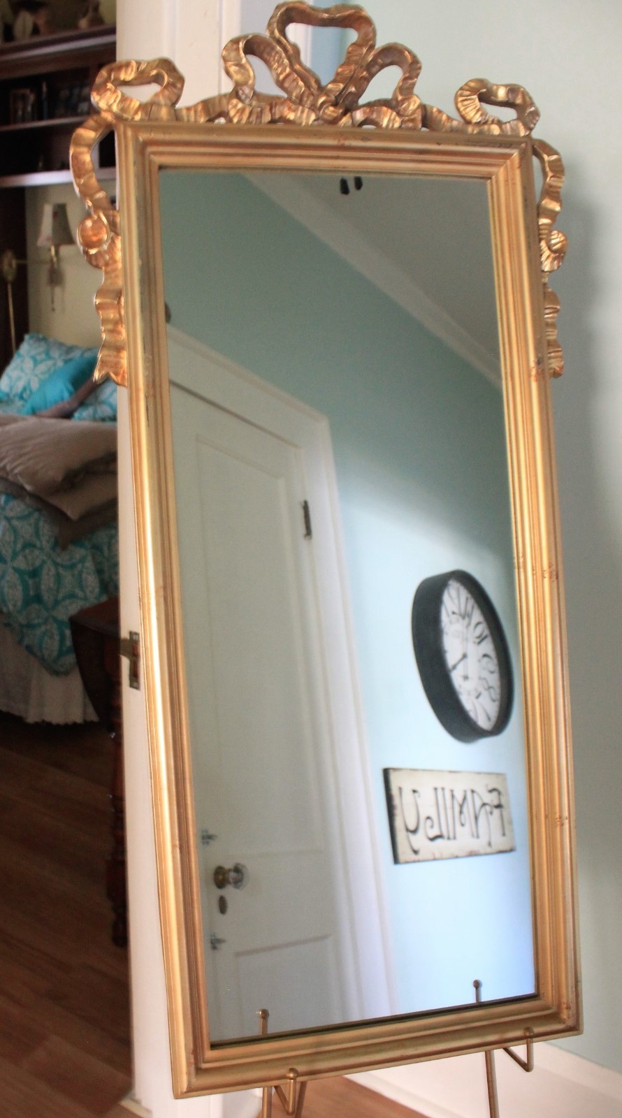 Vintage Syroco Rococo Style MIRROR Gold Floral Design Wall Mirror