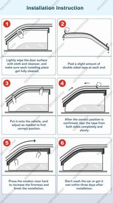 For 2017-2021 Honda CRV CR-V 4PCS Window Visor Vent Sun Rain Guards Deflector