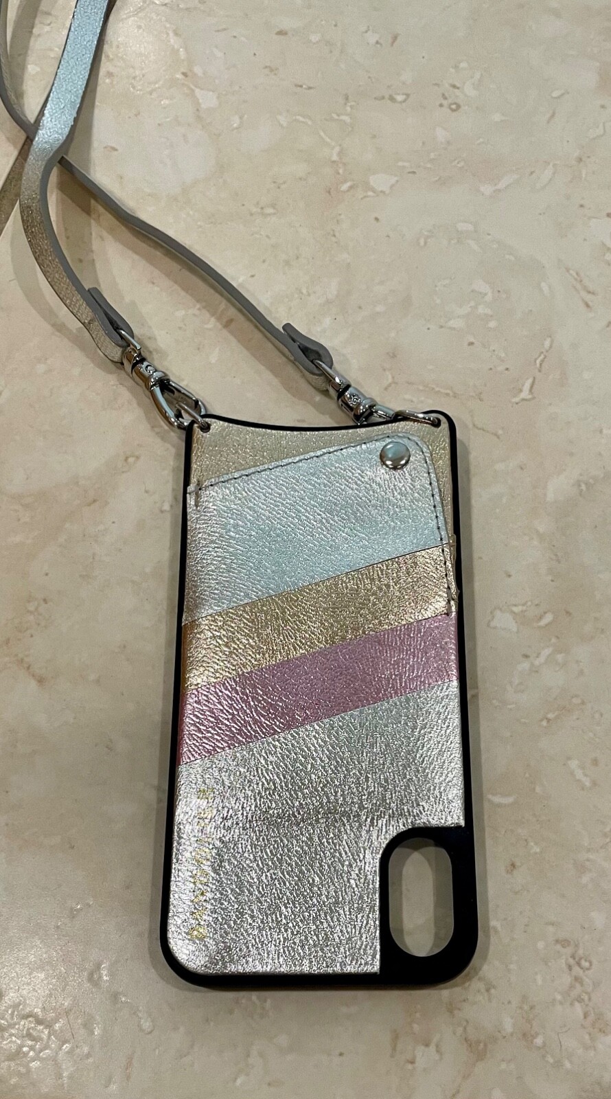 ★Bandolier★BOBBY - X-body Phone Case★Pastel Pink/Silver Bobby Crossbody Phone Case - Pastel Pink/Silver – Bandolier