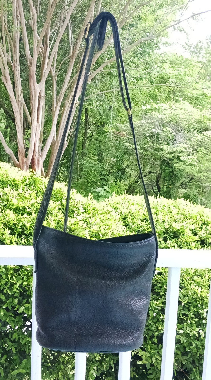 Coach SMALL 4097 Vintage Black Sonoma Leather Bucket