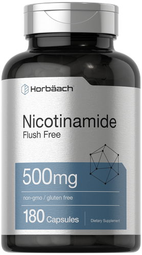 Никотинамид 500 мг | 180 капсул | Без ГМО, без глютена | от Хорбааха