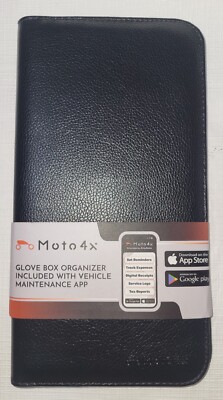 Moto4x Premium Leather w/Magnetic Shut Car Registration & Insurance Card Holder