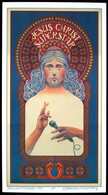 Jesus Christ Superstar Poster Full-Sized Artist Edition Hand-Signed David Byrd