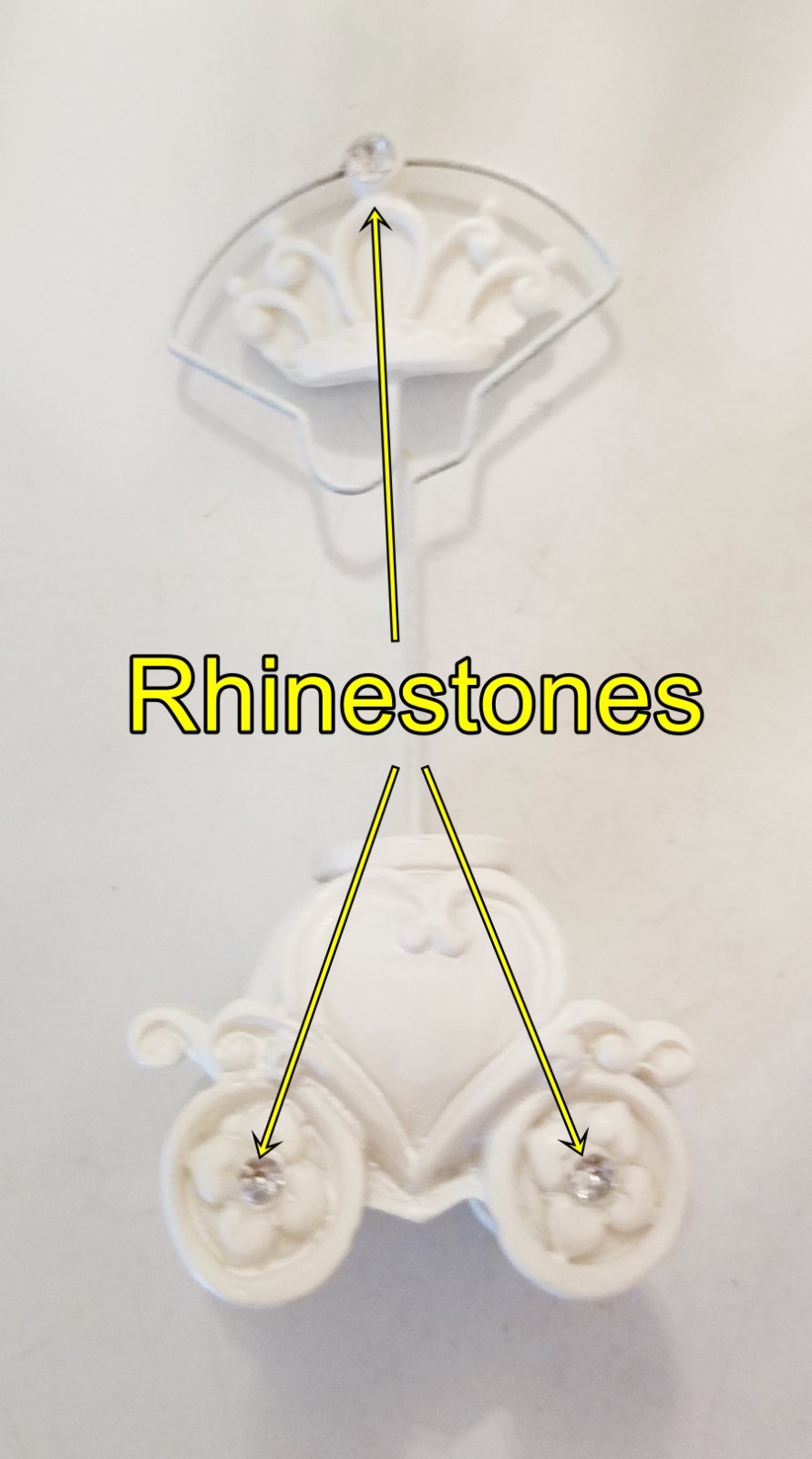 (Set of 6) Rhinestone Cinderella Carriage Place Card Holder Sweet 16 / Wedding