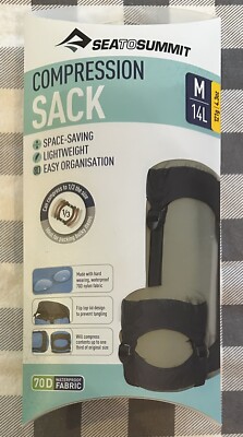 New - Sea to Summit Compression Sack, Size Medium - 14Liter - Olive Green Color
