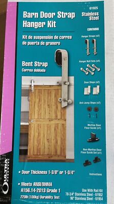 Ultra Hardware Barn Door Strap Hanger Kit: SS Heavy Duty 61925: Use w Flat Rails