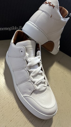 Pre-owned Ermenegildo Zegna $950  Couture Leather Sneakers White Size 7 Us/40 Eu