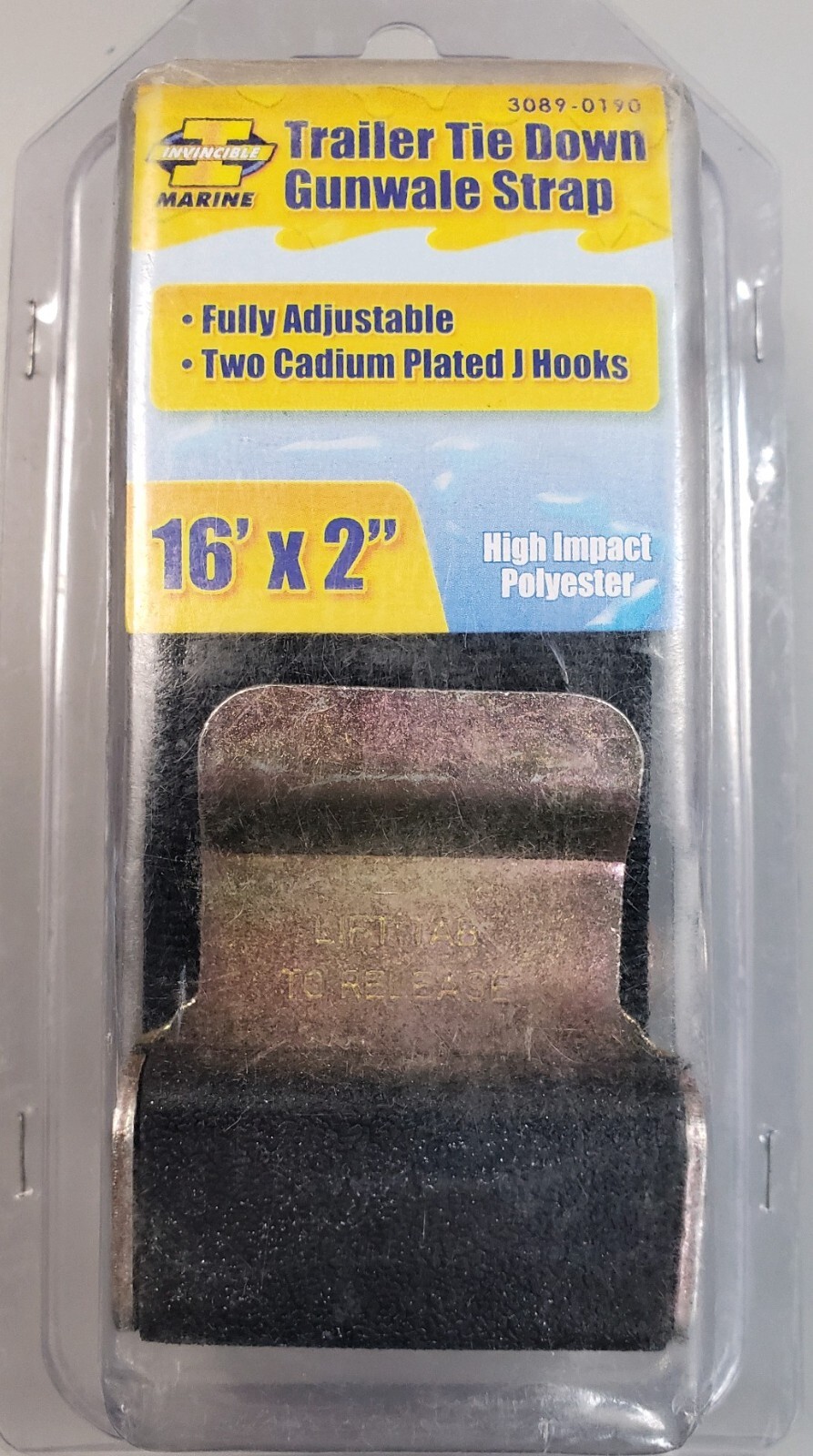 Trailer Tie Down Strap 16' x 2" Transom Gunwale Boat Marine Shoreline  BR59808