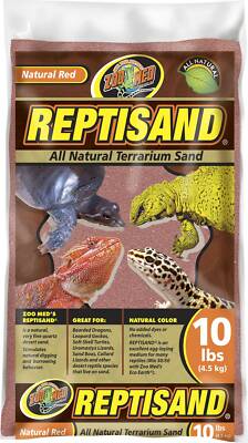 Zoo Med Repti Sand Substrate For Reptiles 10'' X 0.25'' X 20'' Red