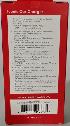 Super Mario NINTENDO Switch Iconic Car Charger 5V/3A Blue