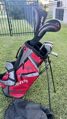 TOP-FLITE XL 11 Piece Golf Club Set Men s Right Handed - Excellent - 8 Clubs